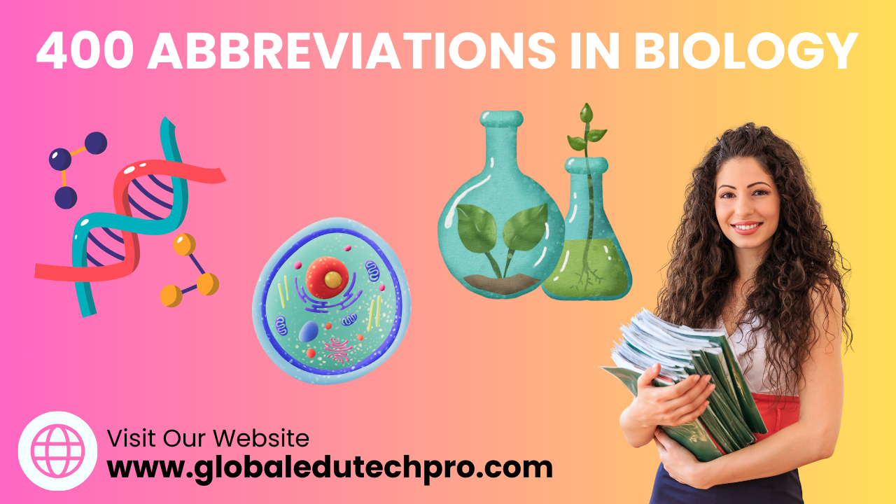 More than 400 abbreviations in biology