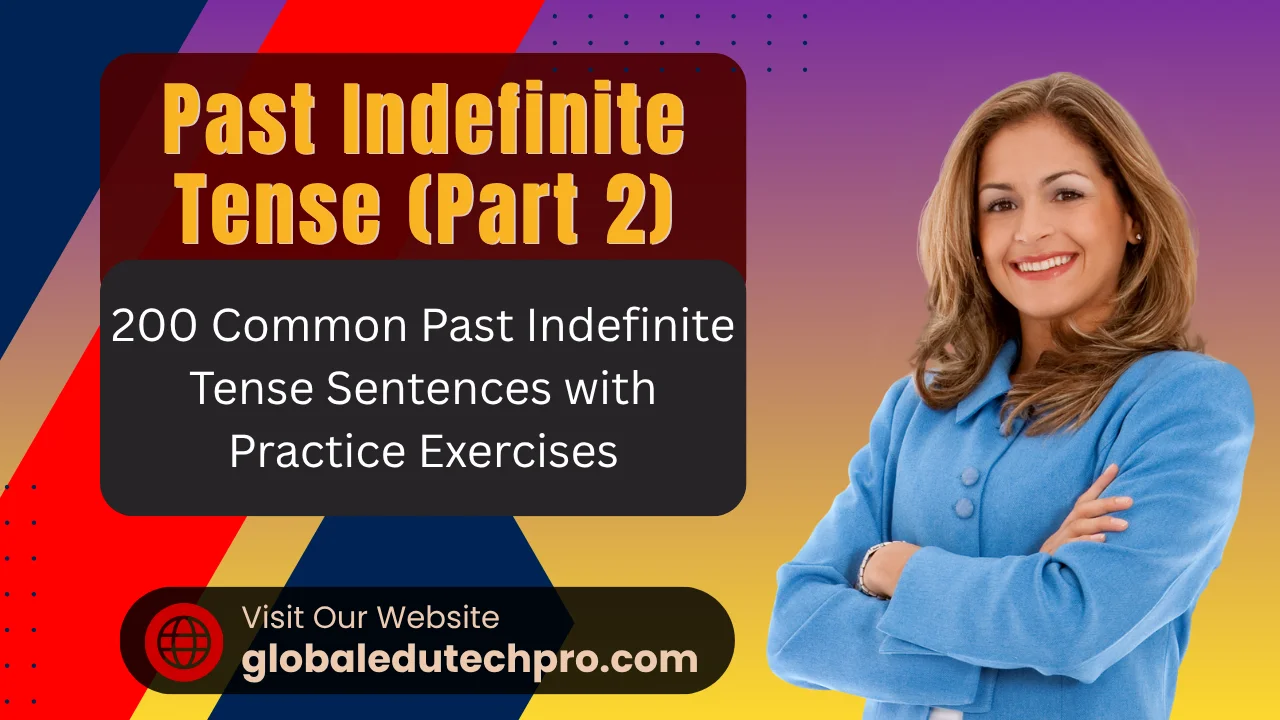 Past Indefinite Tense (Part 2)